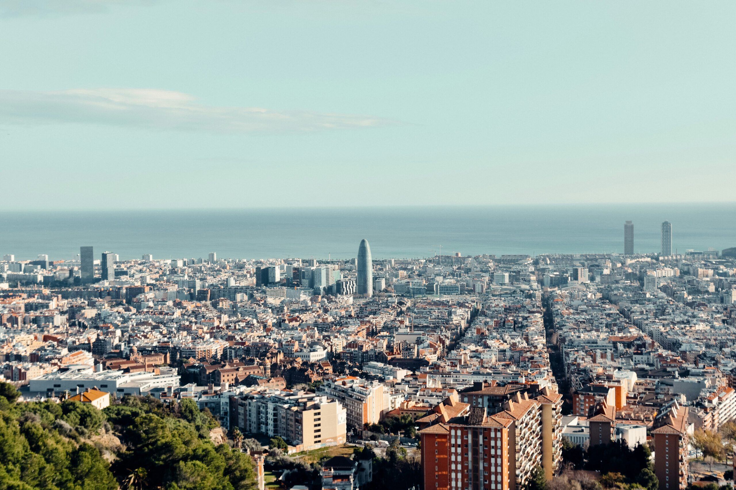 BARCELONA SKYLINE BARCELONA CATALONIA SPAIN