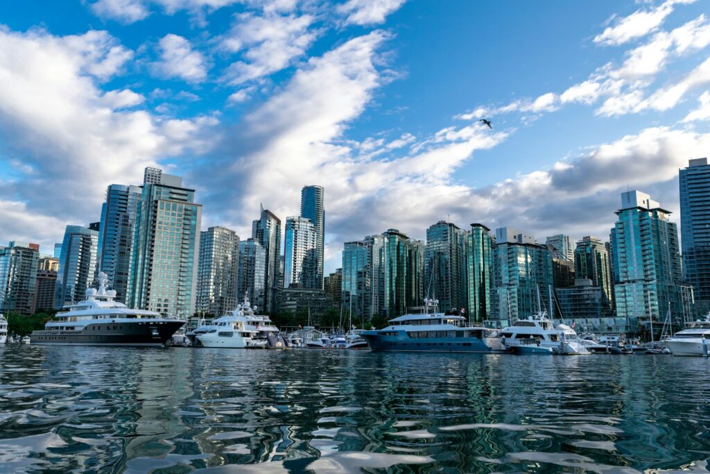 View from Coal Harbour Vancouver Canada
