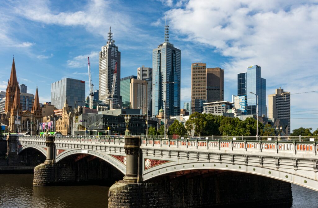 Princes Bridge across the Yarra River Melbourne Australia