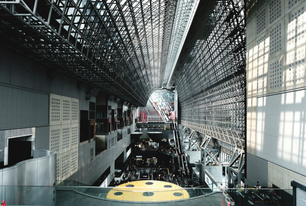 Kyoto Station's iconic atrium Kyoto Japan