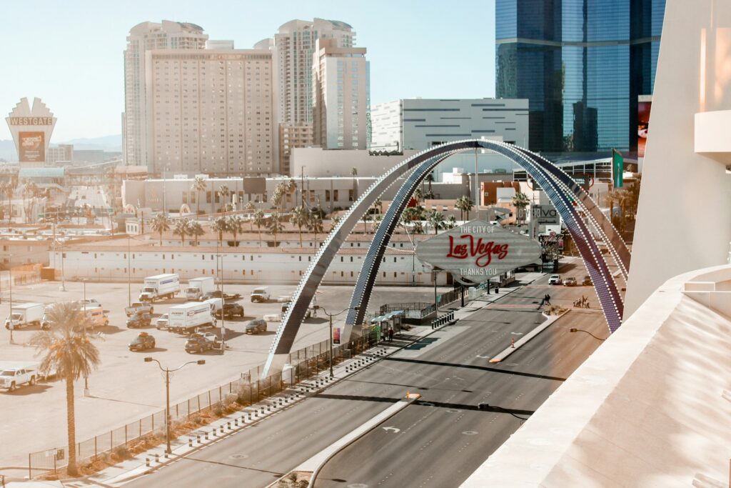 The City of Las Vegas thanks visitors as they leave with unforgettable memories Las Vegas Nevada USA